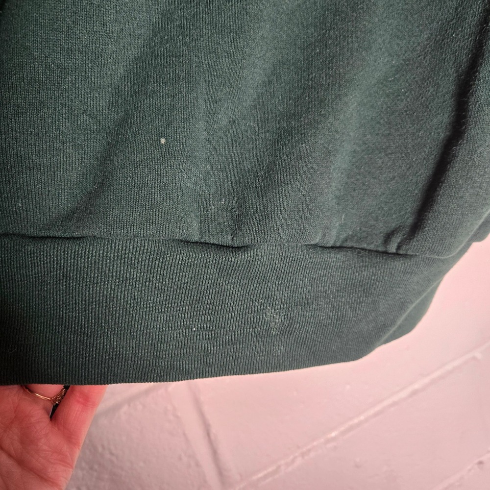 Vtg Rare Fruit of the Loom Sweatshirt Winnie The Pooh Embroidered Green Disney L - Picture 7 of 10